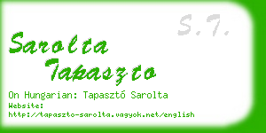 sarolta tapaszto business card
